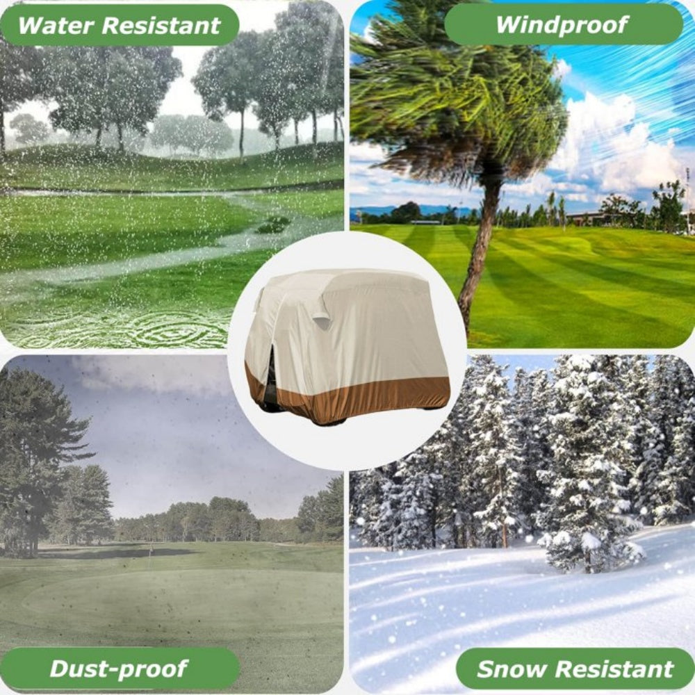 420D Heavy Duty 4 Passenger Golf Cart Cover Waterproof For EZ GO Yamaha Club Car
