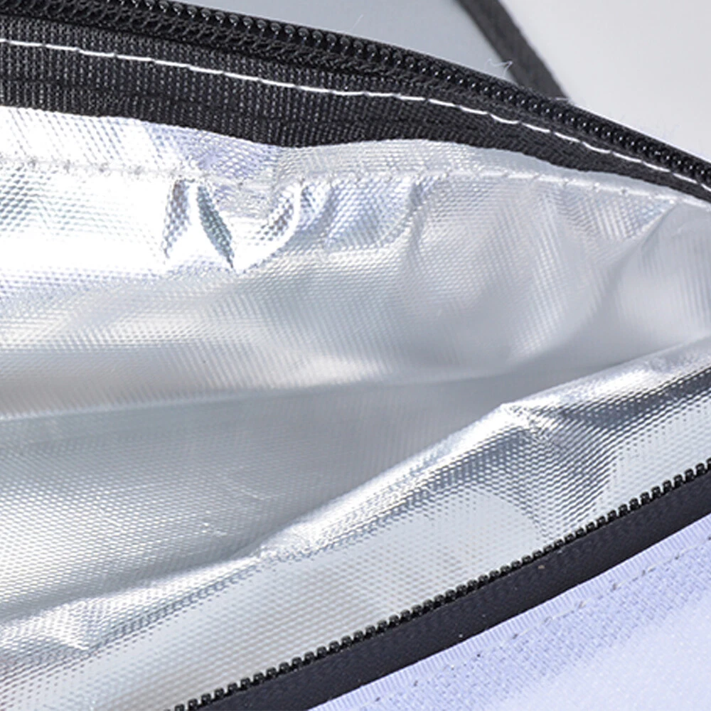 15" x 11" Fireproof Document Bag (2000℉) with Two Pockets, Zipper & High-Visibility Reflective Strip