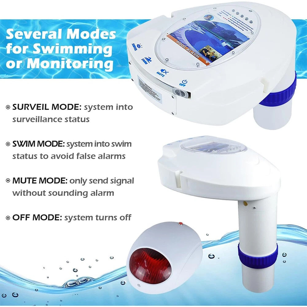 Swimming Pool Alarm for Inground Above Ground Sensor Safety Guard Alarm Kids Pet