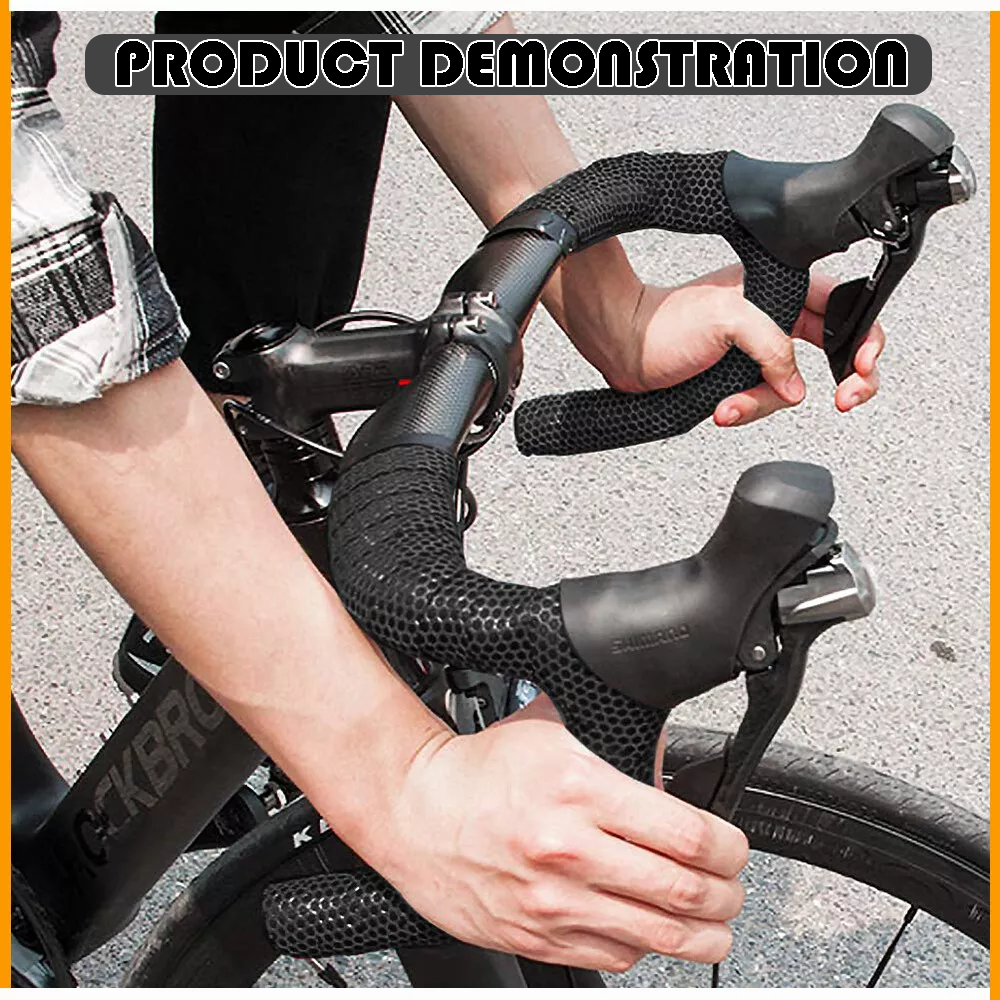 Bike Handlebar Tape, Set of 2 Durable Black Grip Tapes, Shock-Absorbing & Moisture-Wicking, Wrap Your Bicycle for an Awesome Comfortable Ride
