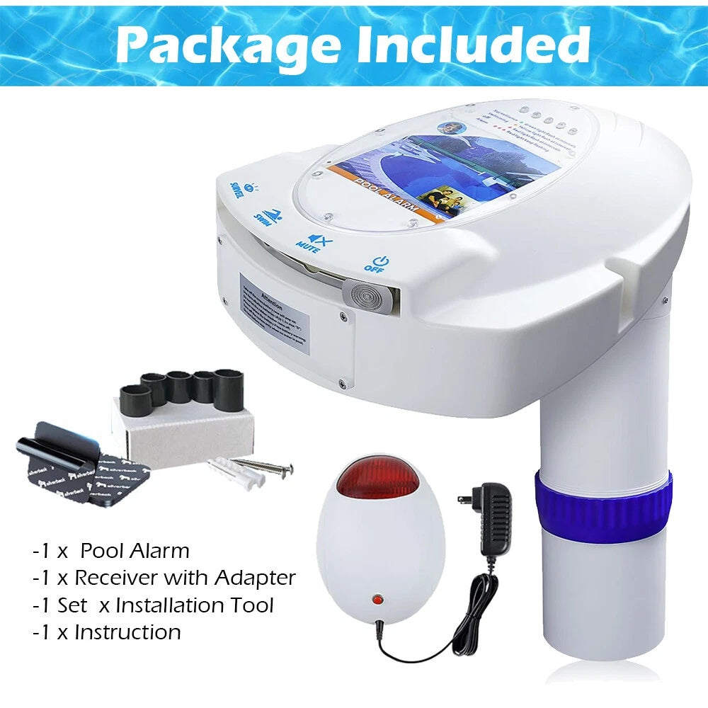 Swimming Pool Alarm for Inground Above Ground Sensor Safety Guard Alarm Kids Pet