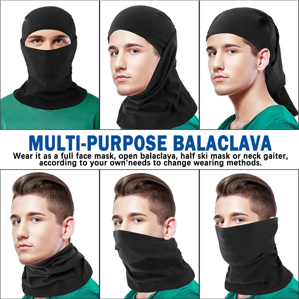 Winter Balaclava Ski Full Face Mask Windproof Fleece Neck Warm for Cold Weather