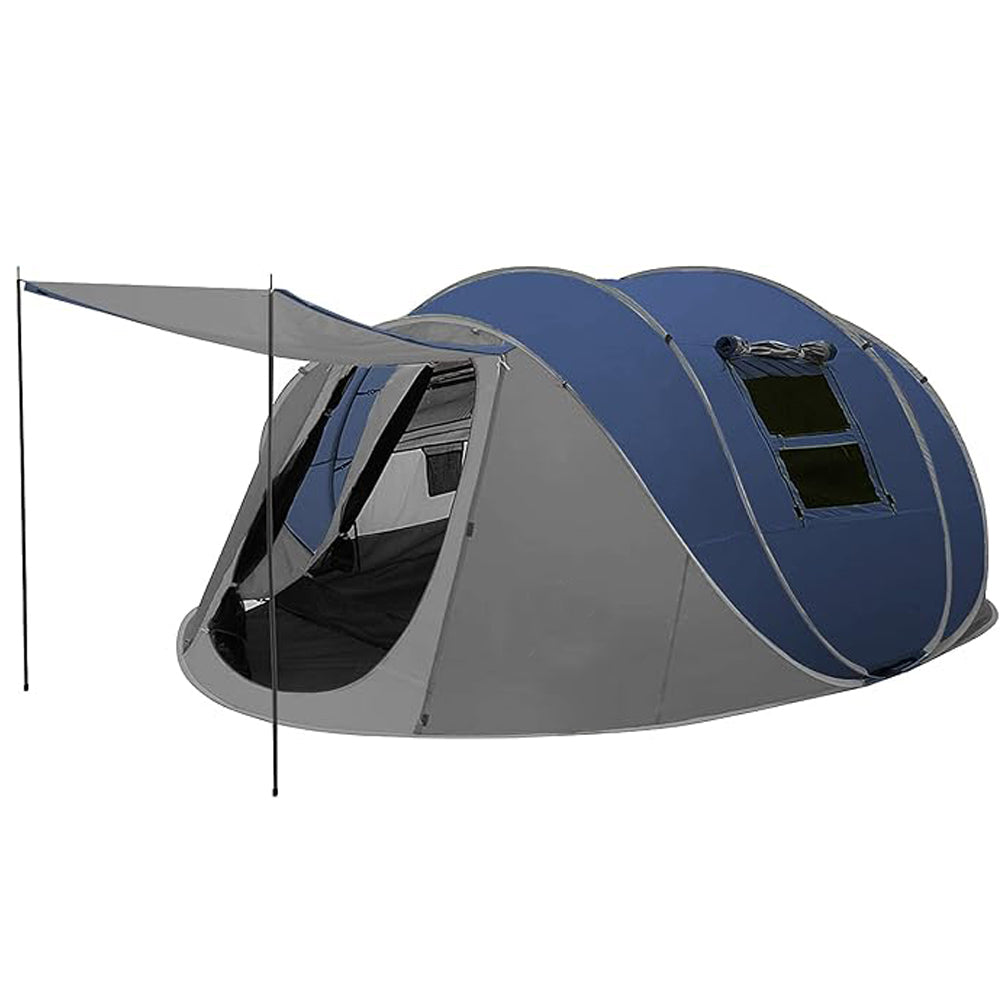 Instant Pop-Up Camping Tent with Vestibule, Spacious for 4-6 People, Waterproof, Double-Layer Design, Easy Setup & Ventilated for Comfortable Outdoor Adventures