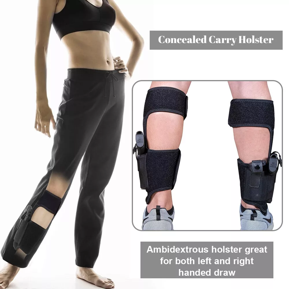 Tactical Ankle Gun Holster for Concealed Carry, Right Left Hand for Most Pistols Revolvers, Lightweight & Durable Airsoft Material