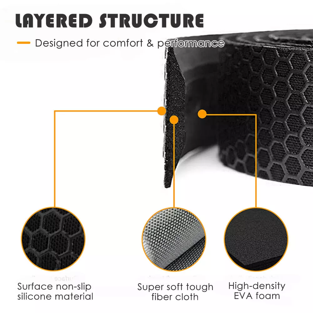 Bike Handlebar Tape, Set of 2 Durable Black Grip Tapes, Shock-Absorbing & Moisture-Wicking, Wrap Your Bicycle for an Awesome Comfortable Ride