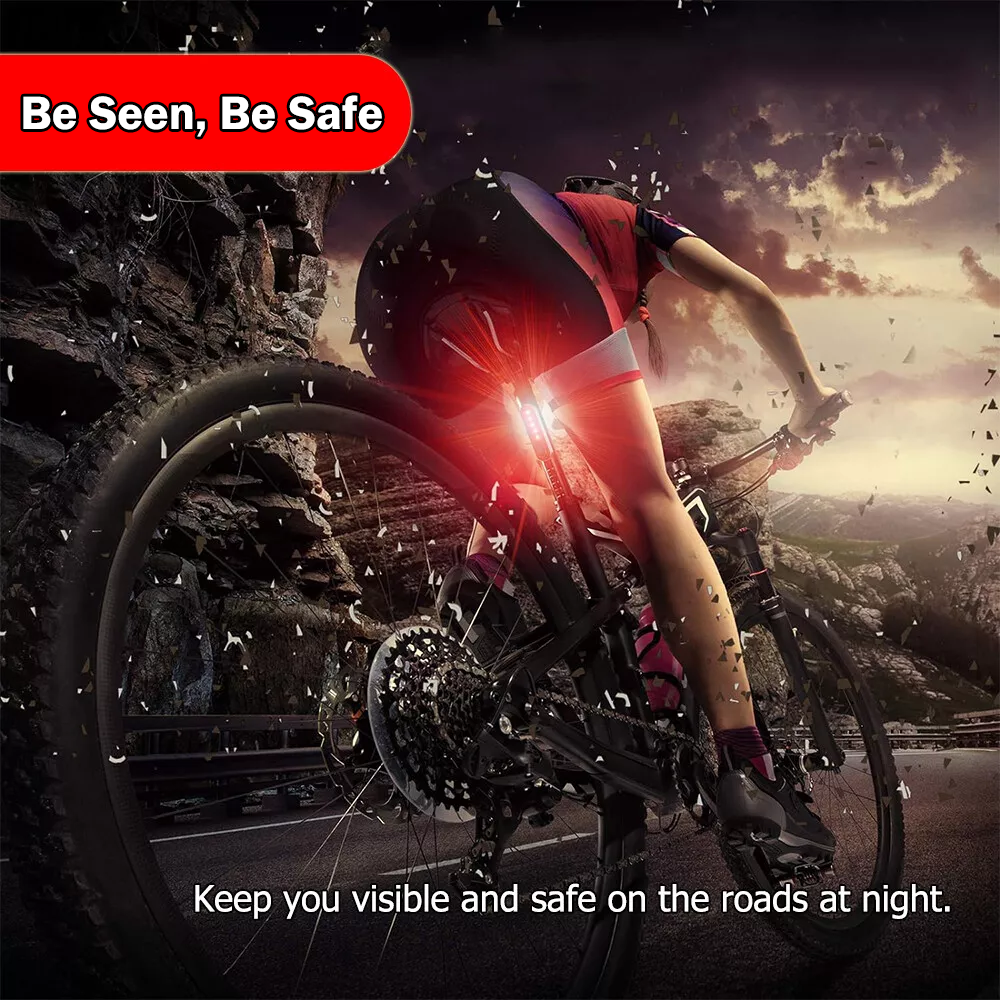 Rechargeable Bike Tail Light, Super Bright LED Bicycle Rear Safety Lights for Night Riding