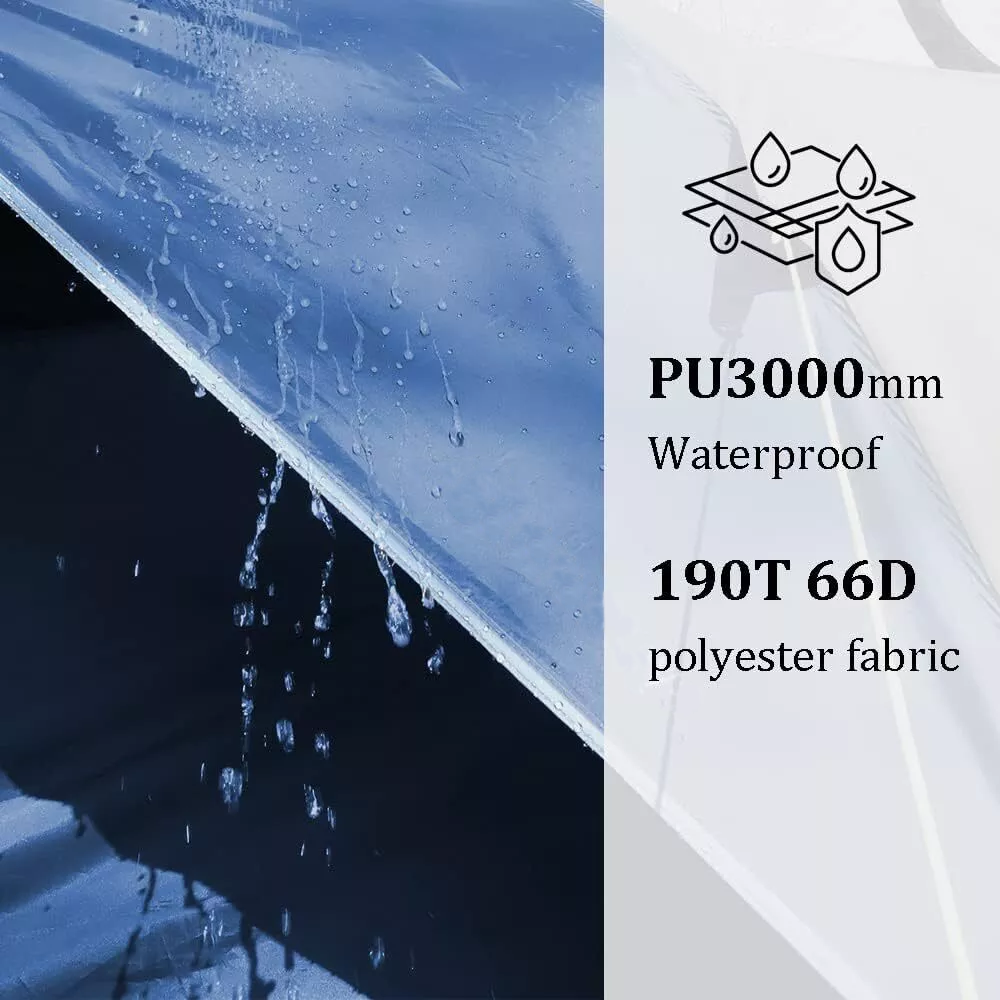 3-4 Person Tents for Camping, Outdoor Waterproof Dome Family Tent with Removable Rainfly, 2 Doors & Large Mesh Windows, Easy Setup
