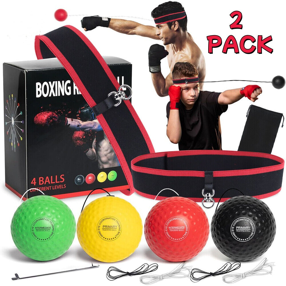 Boxing Reflex Ball Reaction With Headband Hand Eye Coordination Adults Kids Gift