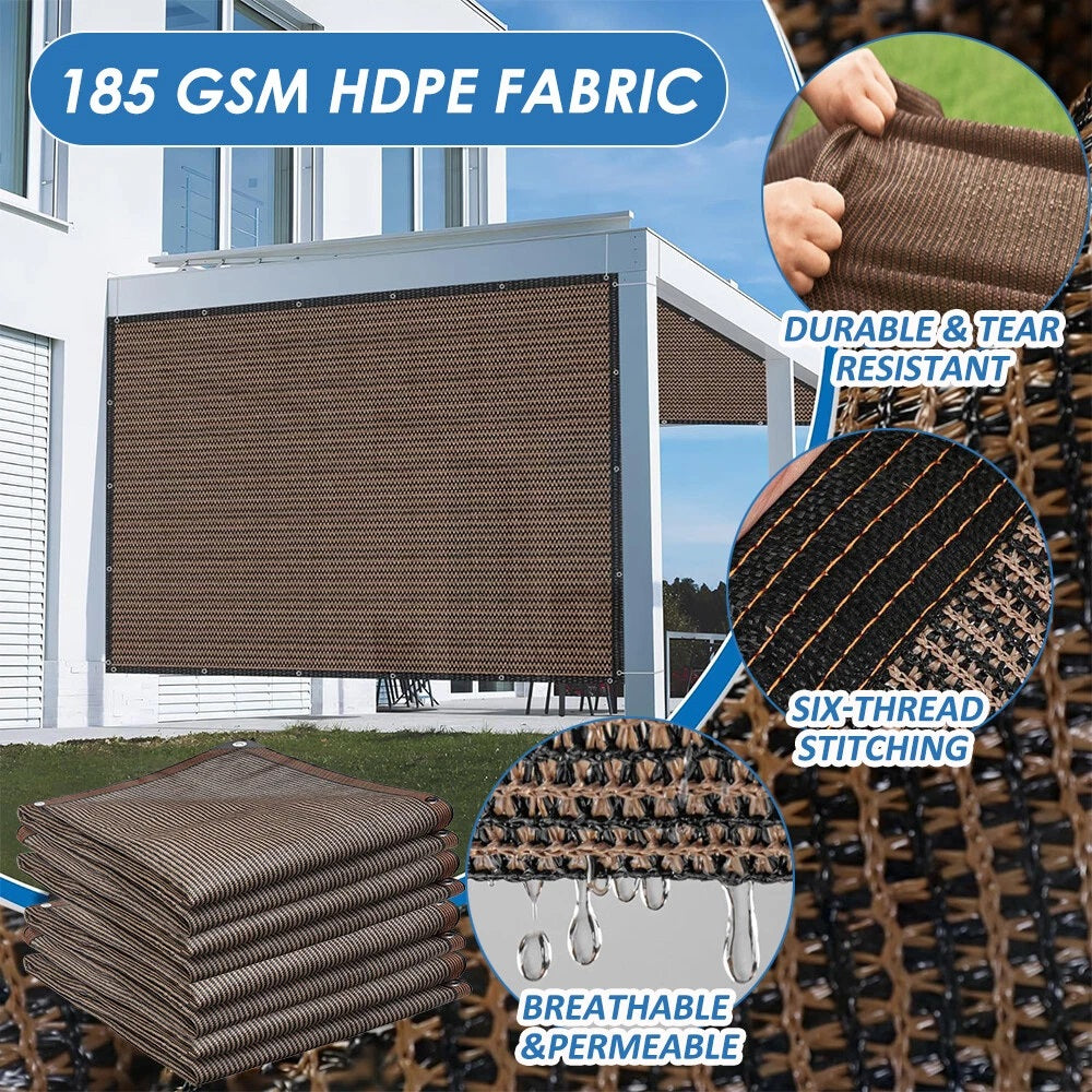 Shade Cloth, 90% Sunblock Net for Garden Patio, Shade Sails for Plants Greenhouse Outdoor Pergola Lawn Kennel