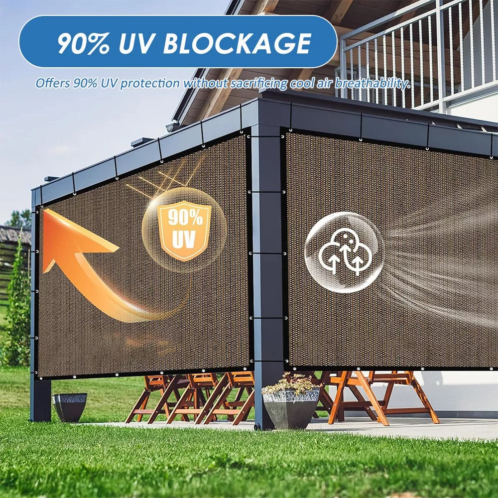 Shade Cloth, 90% Sunblock Net for Garden Patio, Shade Sails for Plants Greenhouse Outdoor Pergola Lawn Kennel