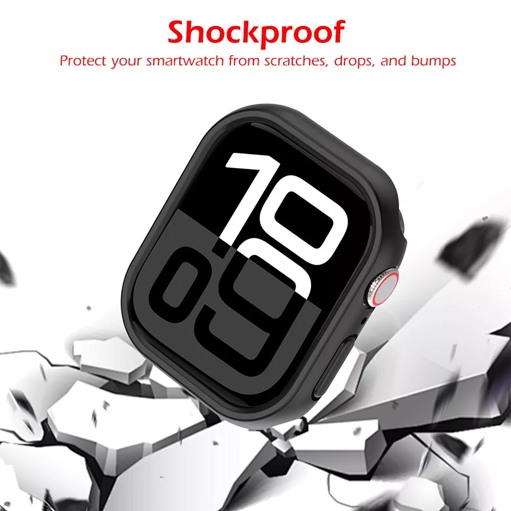 Protective Case for Apple Watch Series 10 42mm/46mm, Raised-Edge & Open Design, Hard PC Bumper