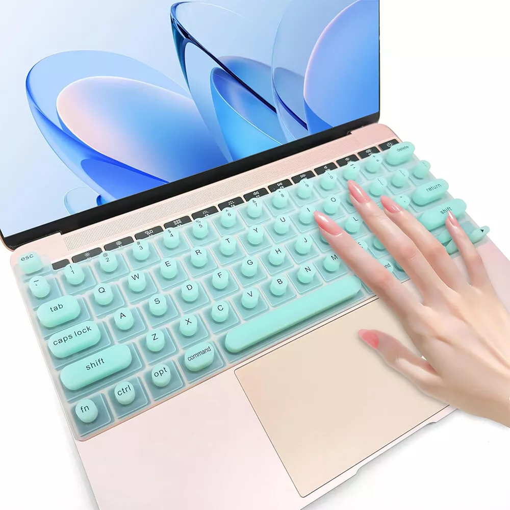 Silicone Raised Keyboard Cover for Long Nail Art, Perfectly Fit Apple Laptop Pro13 2020-2023, Also Compatible with Pro 14&16 2021-2024, Air 13&15