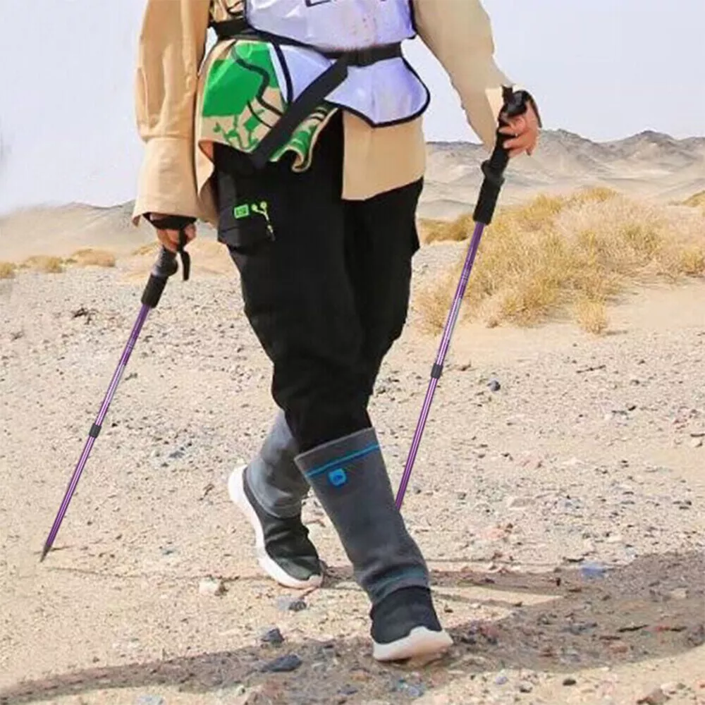 Hiking Poles, Telescopic Collapsible Trekking Poles with Quick Twist Lock System, Lightweight for Hiking Backpacking Mountaining