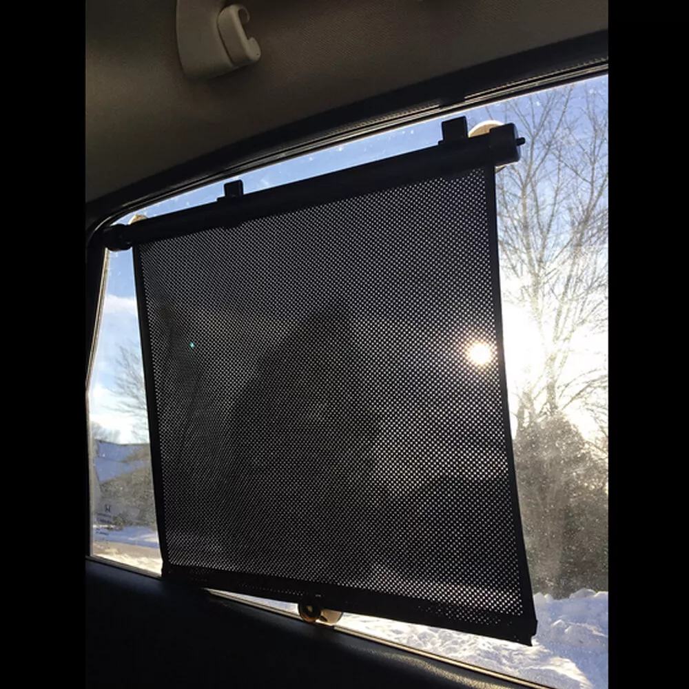 Set of 2 Car Sun Shades for Side Windows, Retractable, Blocks Heat and UV Rays