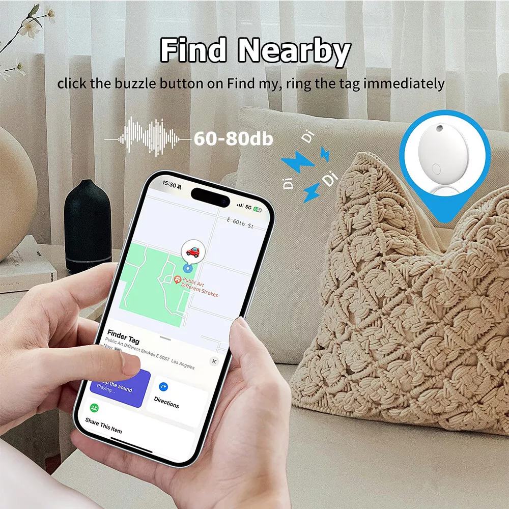 Smart Tag GPS Bluetooth Phone Key Pet Tracker Luggage Tracking Device for Apple Find My