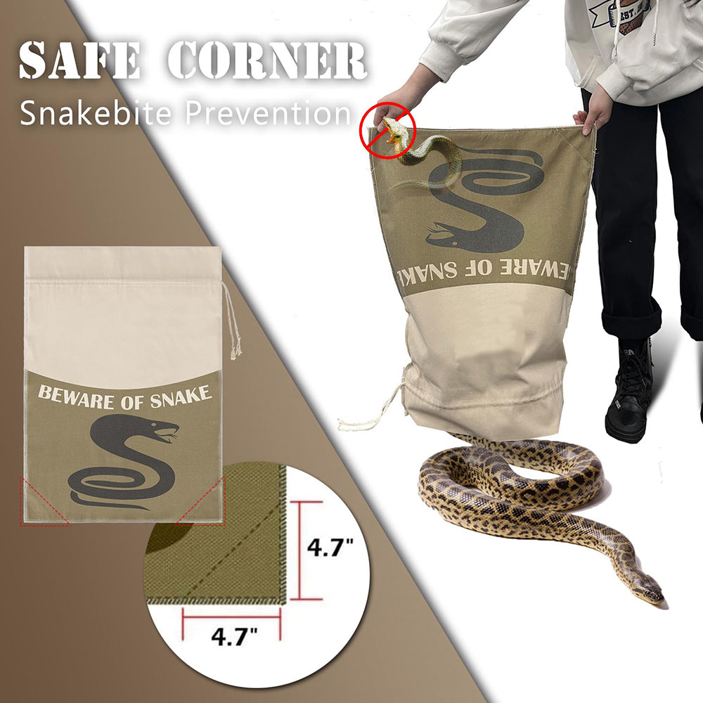 Snake Reptile Bag with Safe Corners Drawstring-Sealed Capture Sack Escape-Proof