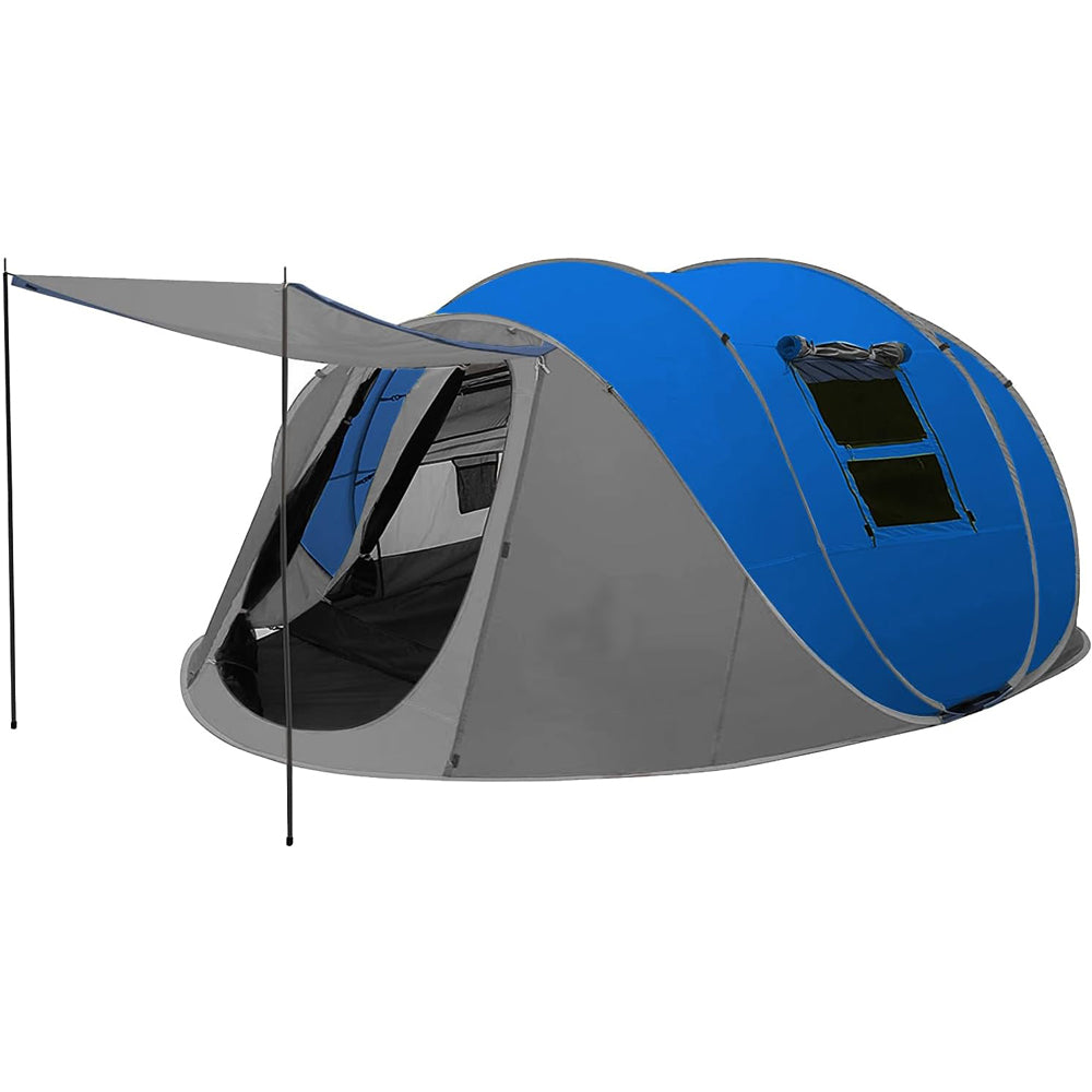 Instant Pop-Up Camping Tent with Vestibule, Spacious for 4-6 People, Waterproof, Double-Layer Design, Easy Setup & Ventilated for Comfortable Outdoor Adventures