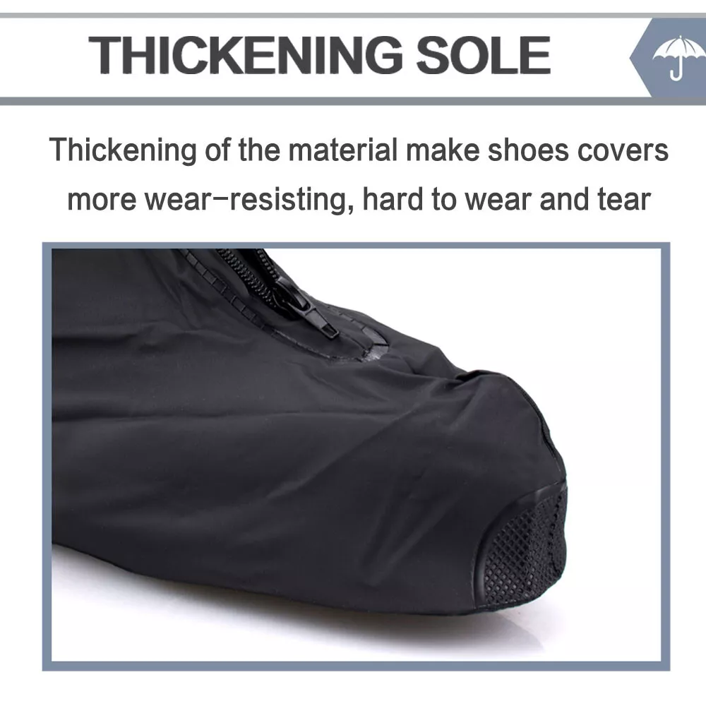Anti-slip Waterproof Overshoes, Reusable Rain Shoe Covers, Foldable & Lightweight for Outdoor Walking, Hiking & Camping