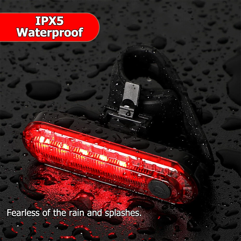 Rechargeable Bike Tail Light, Super Bright LED Bicycle Rear Safety Lights for Night Riding