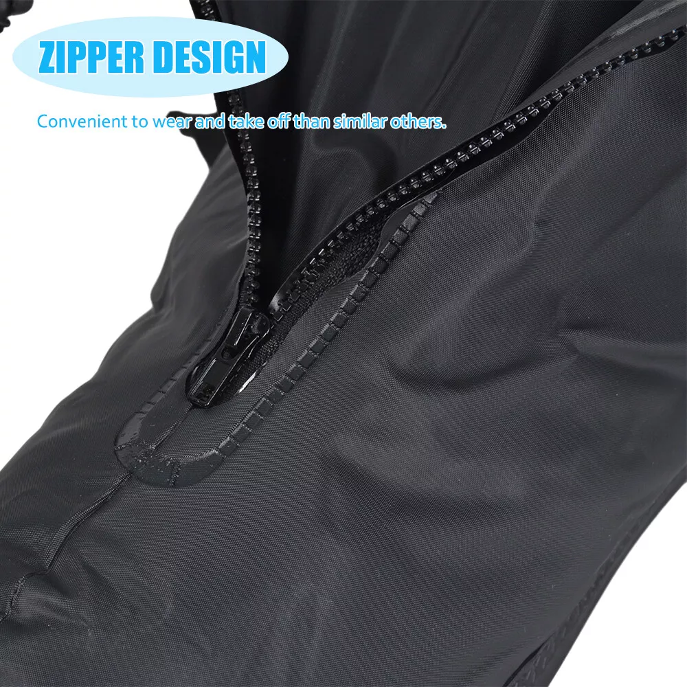 Waterproof Rain Shoe Covers with Elastic Securing Straps, Anti-Slip, Lightweight, Portable Overshoes for Outdoor Walking, Hiking & Camping