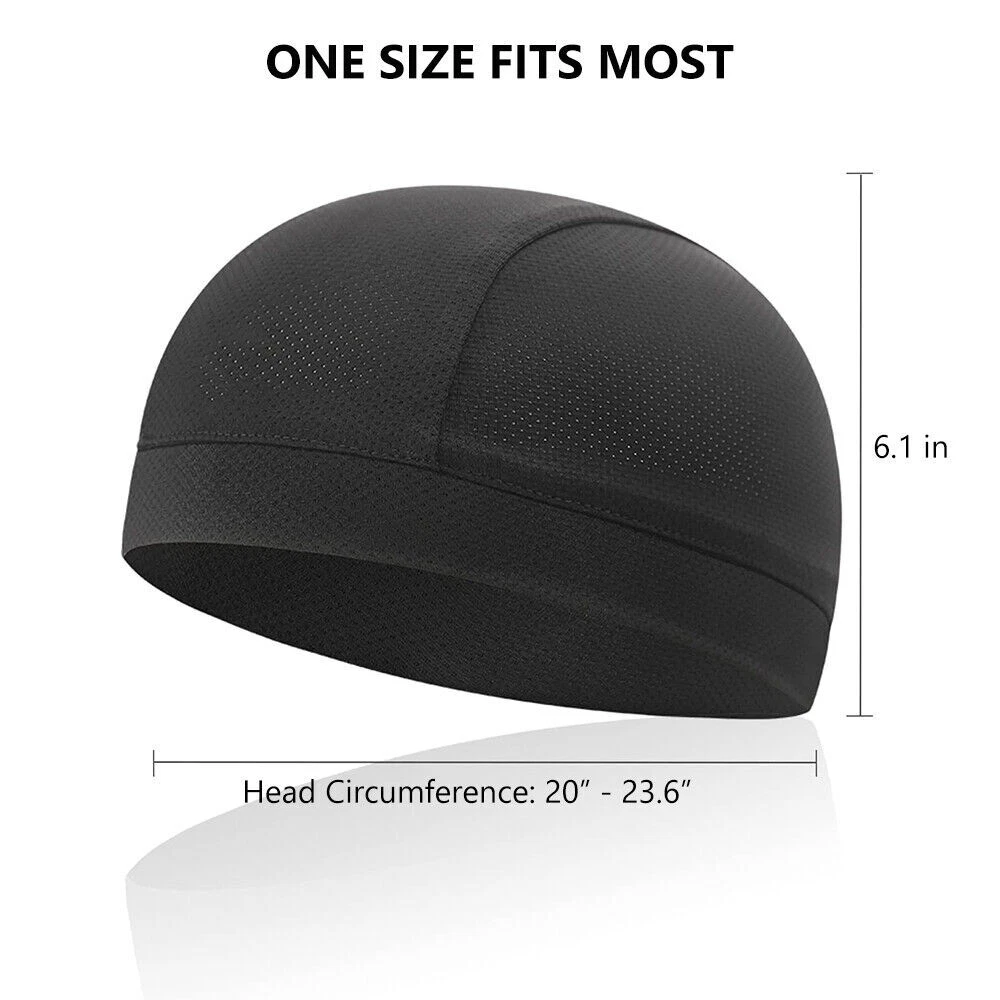 Helmet Liner Skull Cap, Beanie Sweat Wicking Cycling Sport Quick Dry Hat Wrap