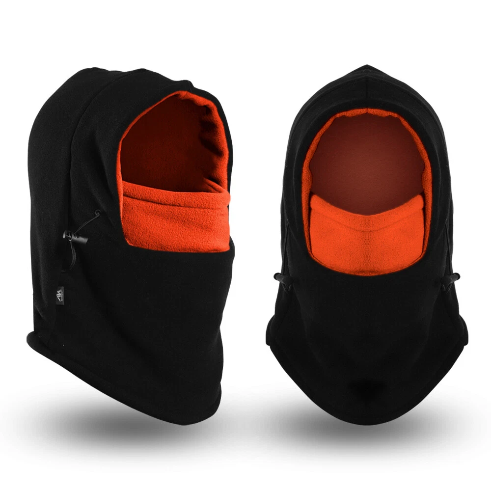 Fleece Balaclava Windproof Ski Face Mask Kids Thermal Dual-Layer Hat Child
