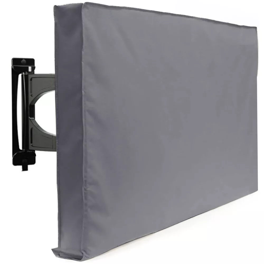600D Outdoor TV Cover for Flat Screens, Heavy Duty Weatherproof Television Protector