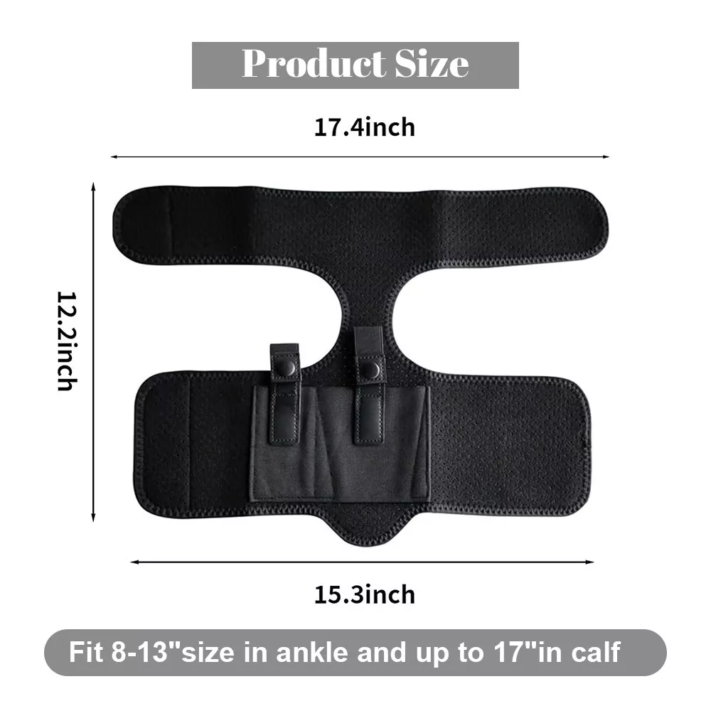 Tactical Ankle Gun Holster for Concealed Carry, Right Left Hand for Most Pistols Revolvers, Lightweight & Durable Airsoft Material