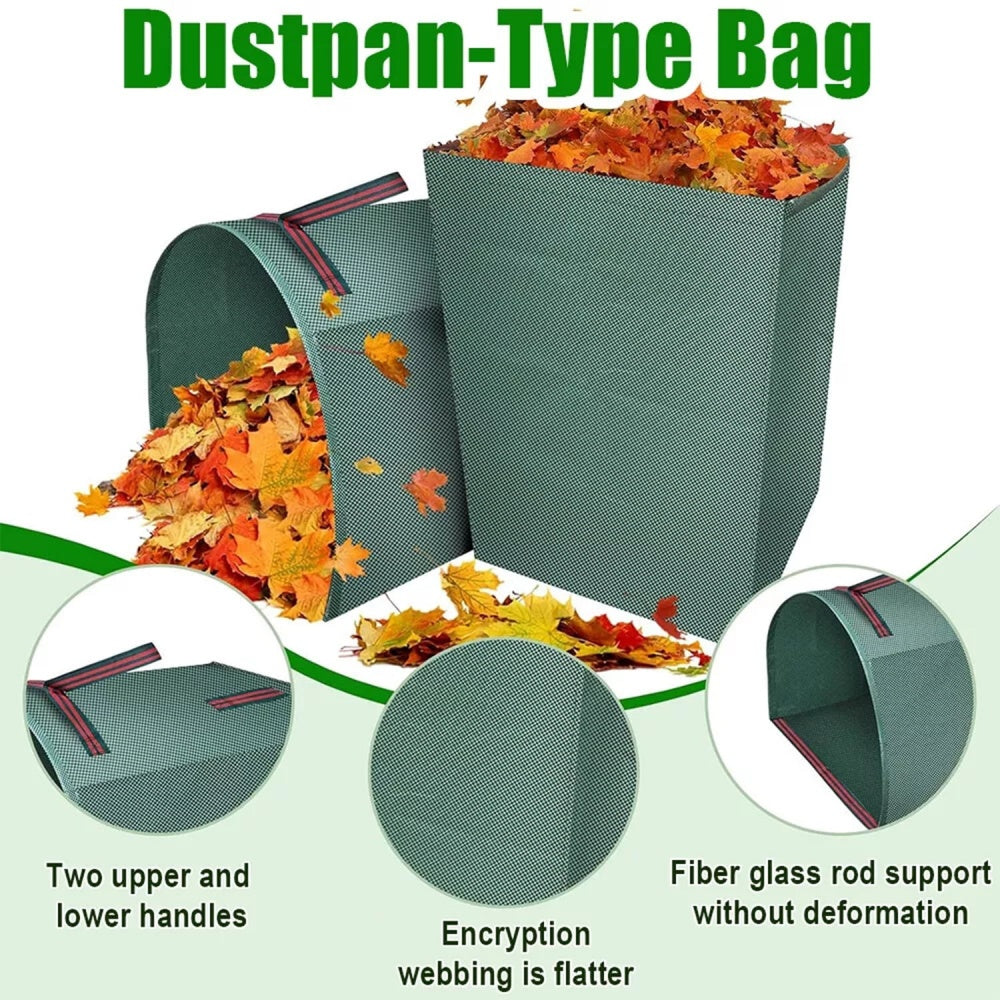 72 Gallon Garden Waste Bags Heavy Duty Reuseable Yard lawn leaf Trash Can