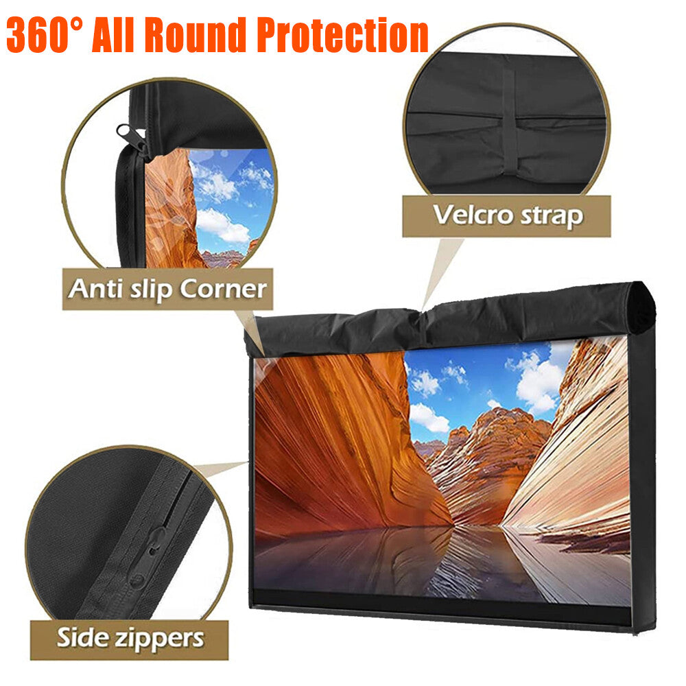 Heavy Duty Outdoor TV Cover 30"-65" Waterproof Weatherproof Television Protector