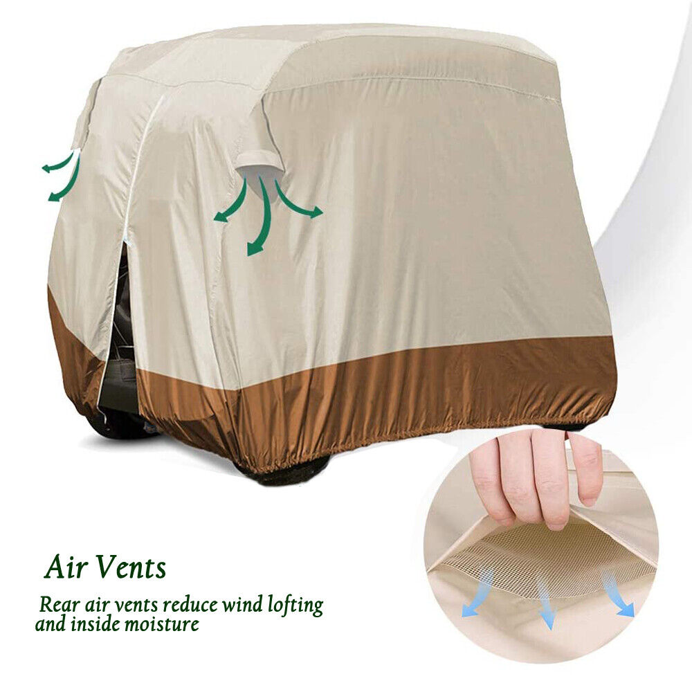 420D Heavy Duty 4 Passenger Golf Cart Cover Waterproof For EZ GO Yamaha Club Car