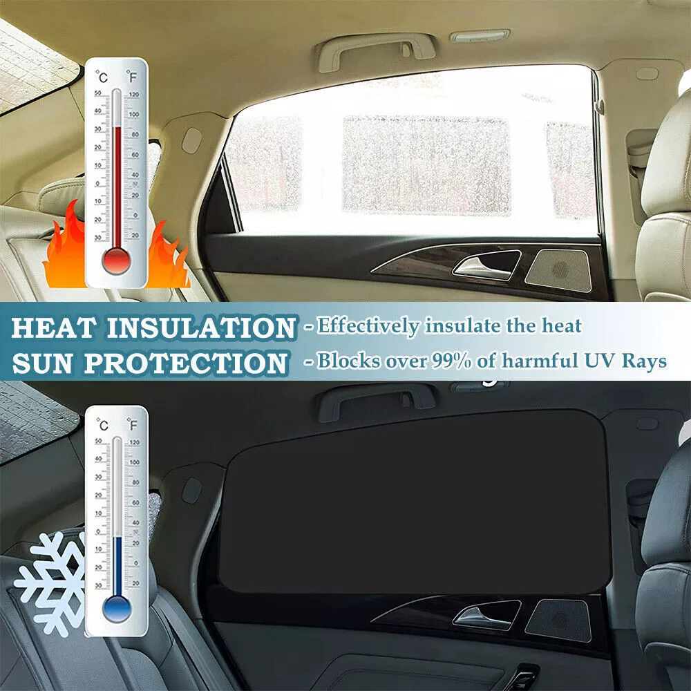 4PCS Magnetic Car Sun Shades for Metal Frame Side Windows, Privacy Curtain, UV Ray & Heat Reduction