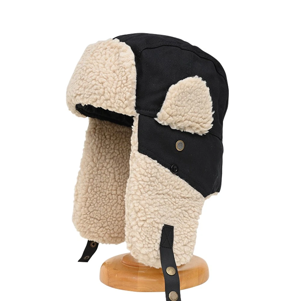 Unisex Winter Trapper Hat w/Ear Flaps Outdoor Aviator Ushanka Windproof Ski Cap