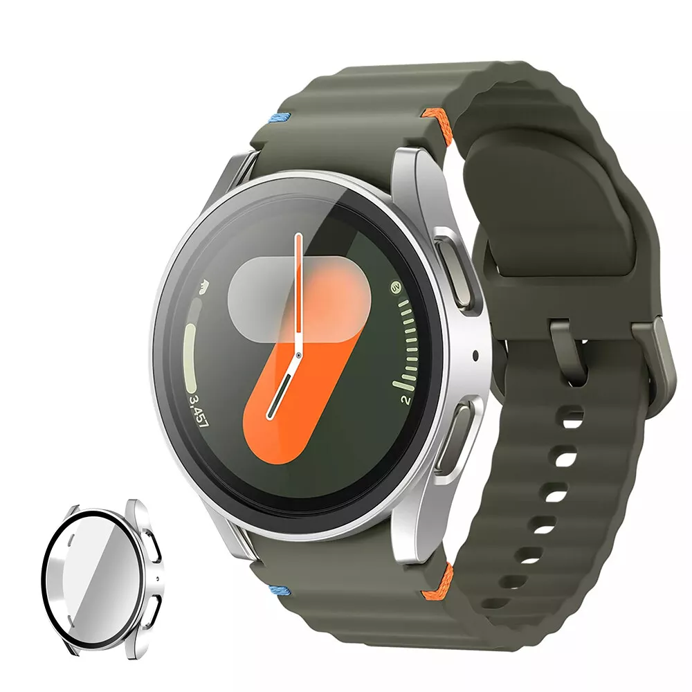 Screen Protector Case for Samsung Galaxy Watch 7 40/44mm, Tempered Glass, Full Protection Anti Scratch, Matte Finish