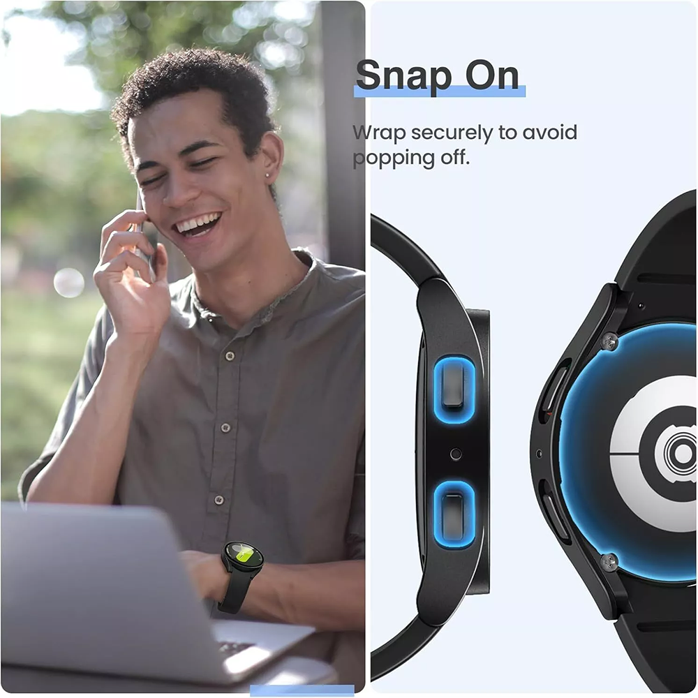Screen Protector Case for Samsung Galaxy Watch 7 40/44mm, Tempered Glass, Full Protection Anti Scratch, Matte Finish