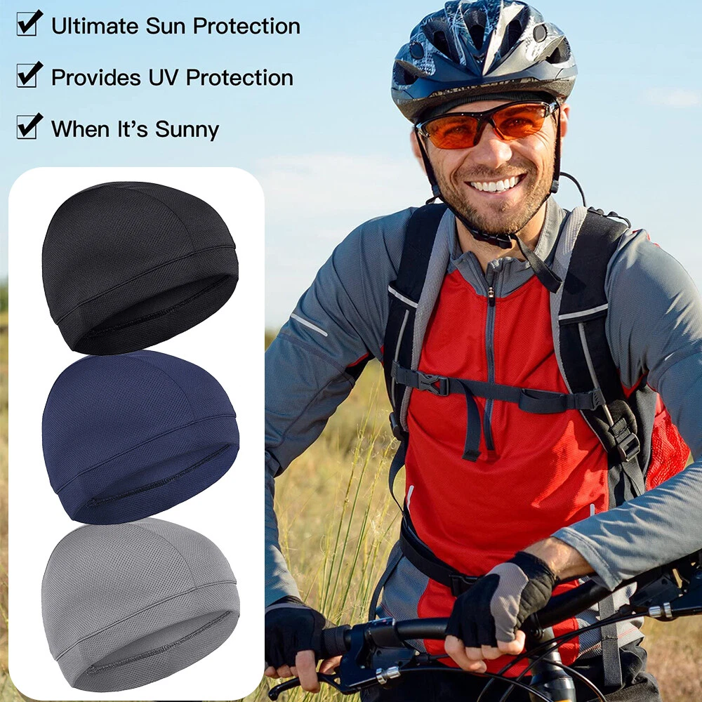 Helmet Liner Skull Cap, Beanie Sweat Wicking Cycling Sport Quick Dry Hat Wrap