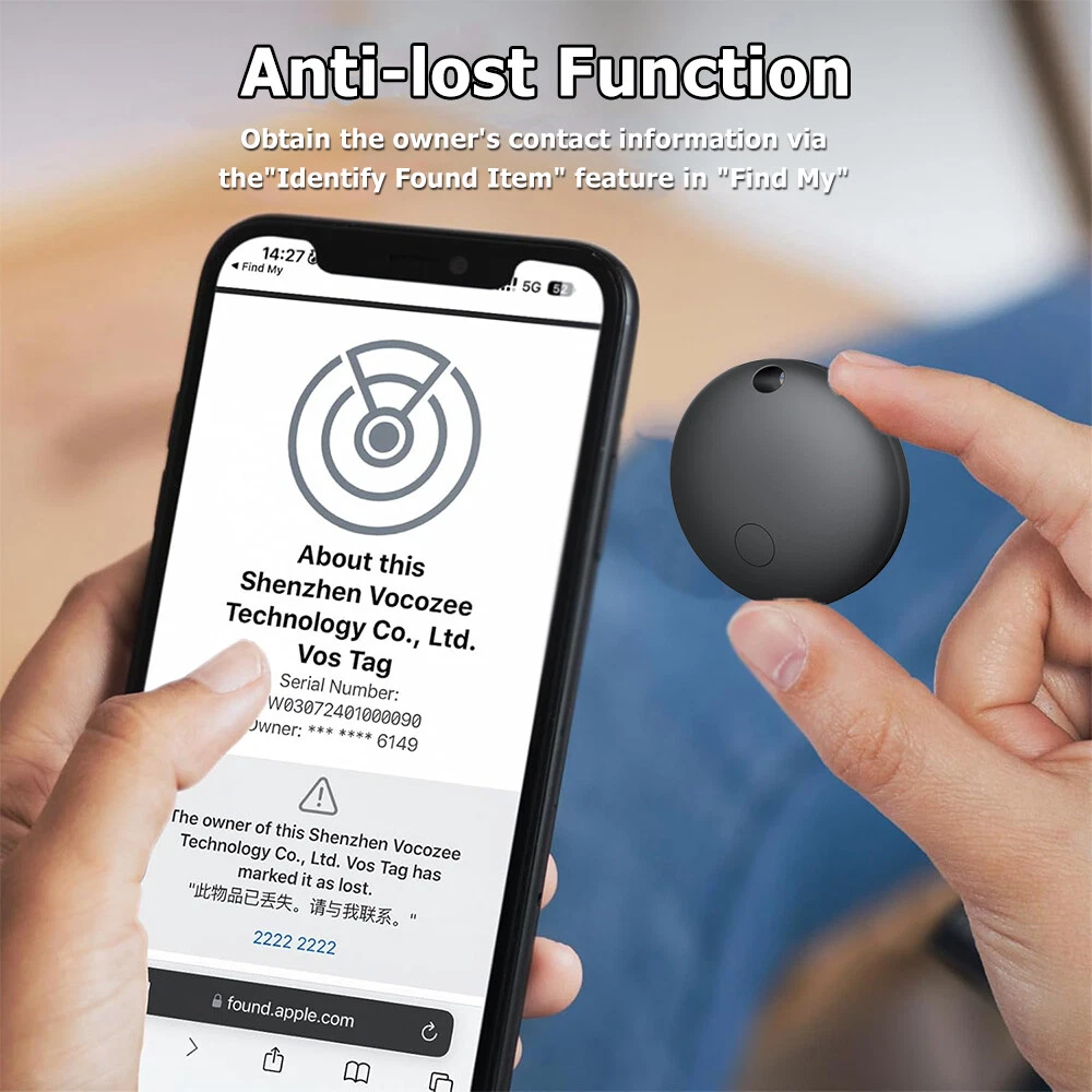 Smart Tag GPS Bluetooth Phone Key Pet Tracker Luggage Tracking Device for Apple Find My