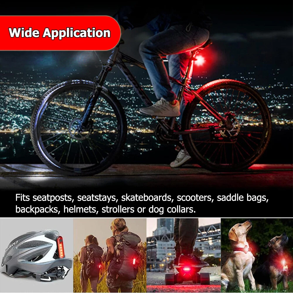 Rechargeable Bike Tail Light, Super Bright LED Bicycle Rear Safety Lights for Night Riding
