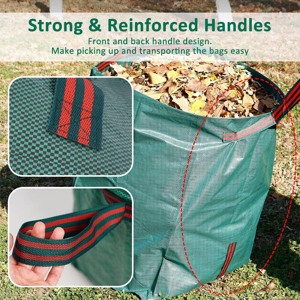 72 Gallon Garden Waste Bags Heavy Duty Reuseable Yard lawn leaf Trash Can