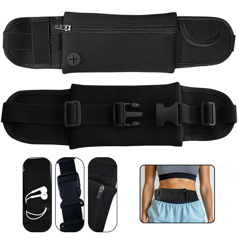 Waterproof Running Fanny Pack for Jogging & Travel, Lightweight Adjustable Waist Belt Bag Fits Smartphones 3 to 7"