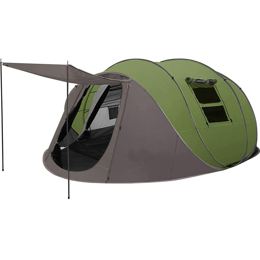 Instant Pop-Up Camping Tent with Vestibule, Spacious for 4-6 People, Waterproof, Double-Layer Design, Easy Setup & Ventilated for Comfortable Outdoor Adventures