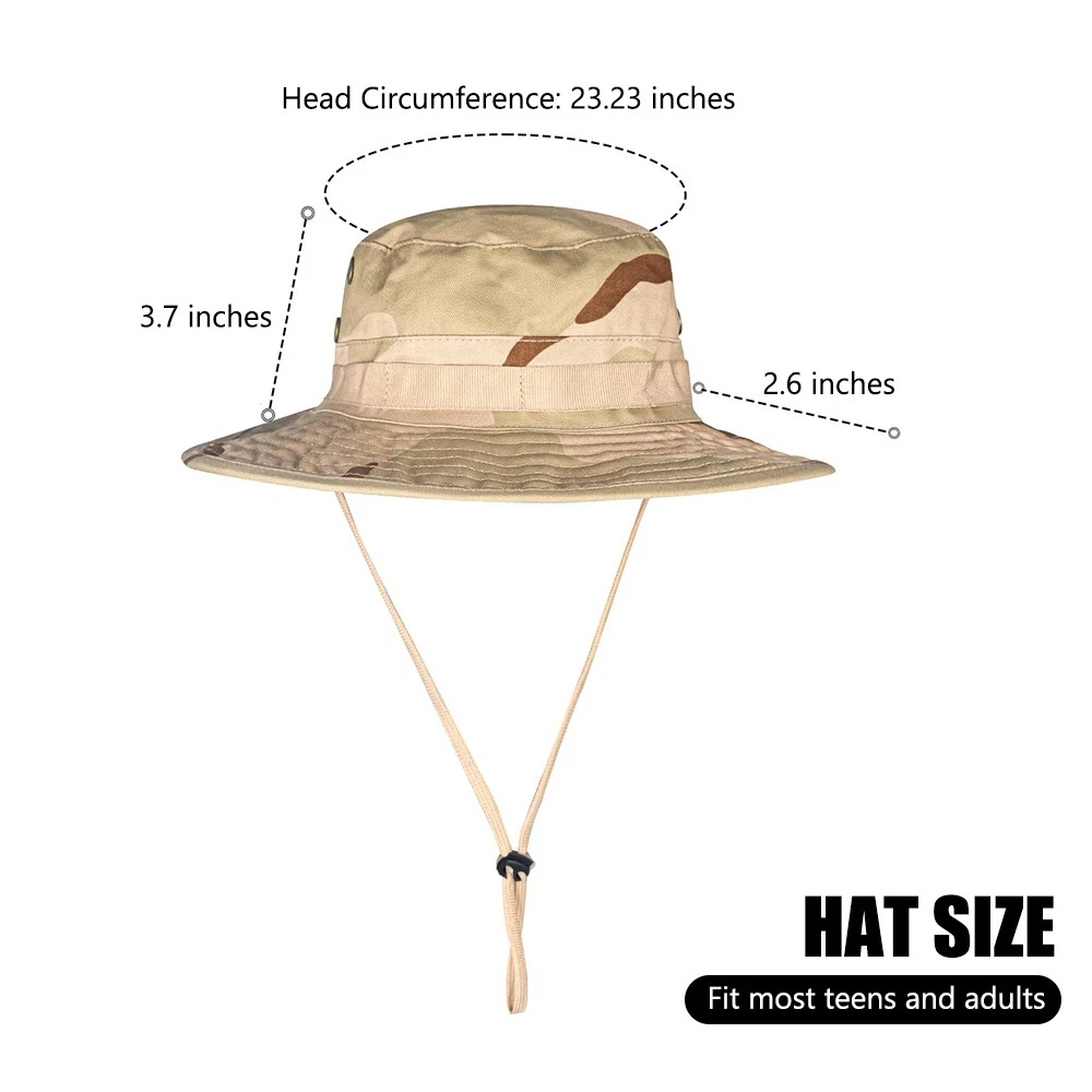 Bucket Boonie Hat Wide Brim UV Protection Sun Cap for Fishing Hiking