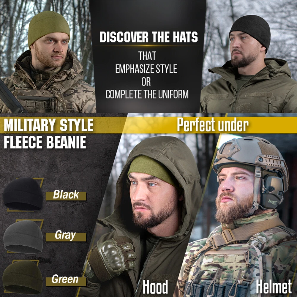 Military Tactical Skull Cap Winter Warm Fleece Windproof Ski Beanie Hat Unisex