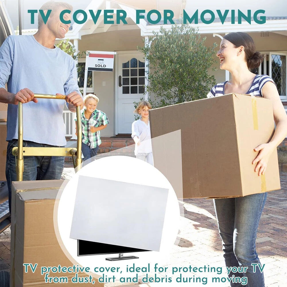 Foam Flat Screen TV Cover + Bubble Cushioning Wrap for Moving Storing Renovation