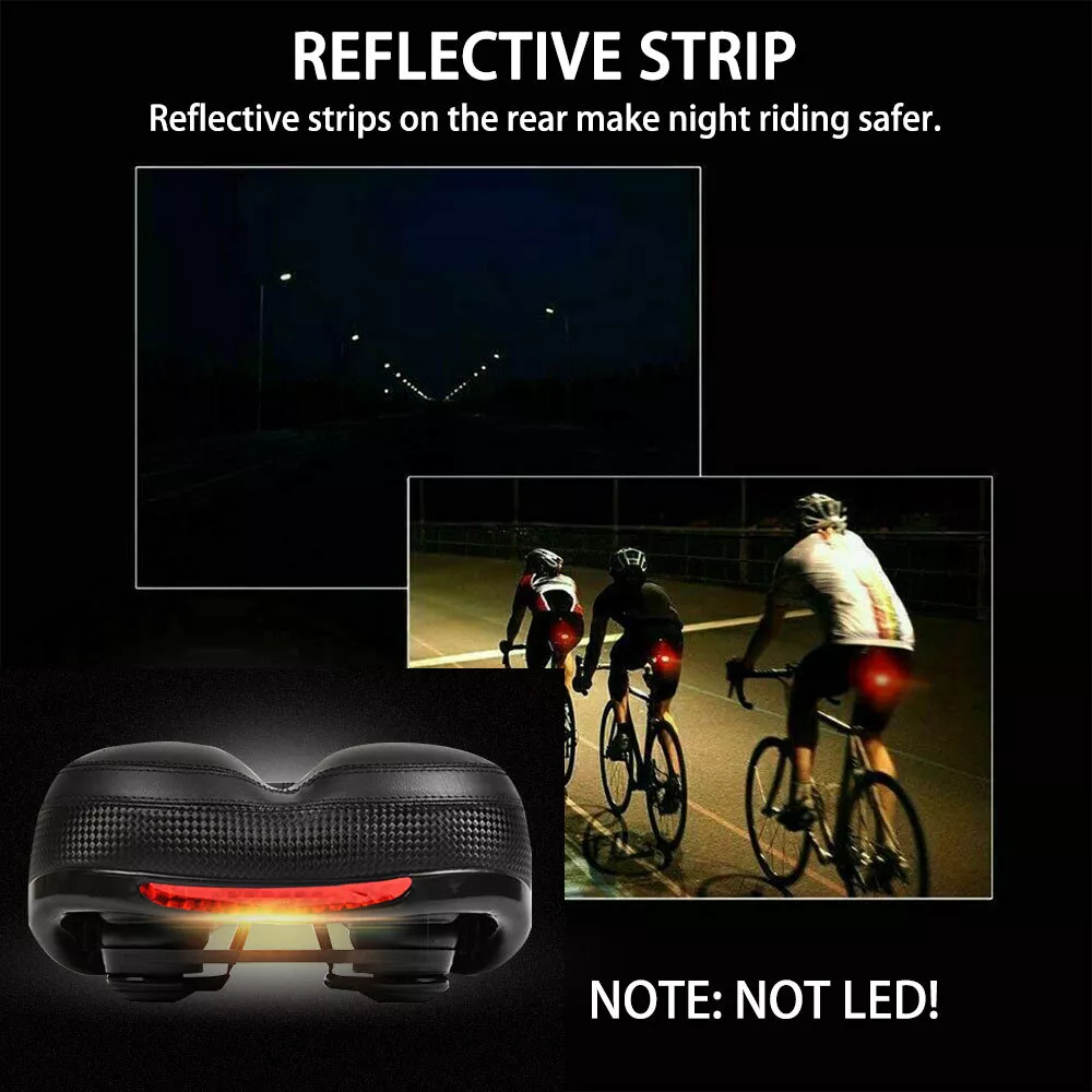 Shock-Absorbing Bike Seat, Comfortable Waterproof Bicycle Saddle, PU Leather Cover, Perfect Fit for Indoor and Outdoor Use