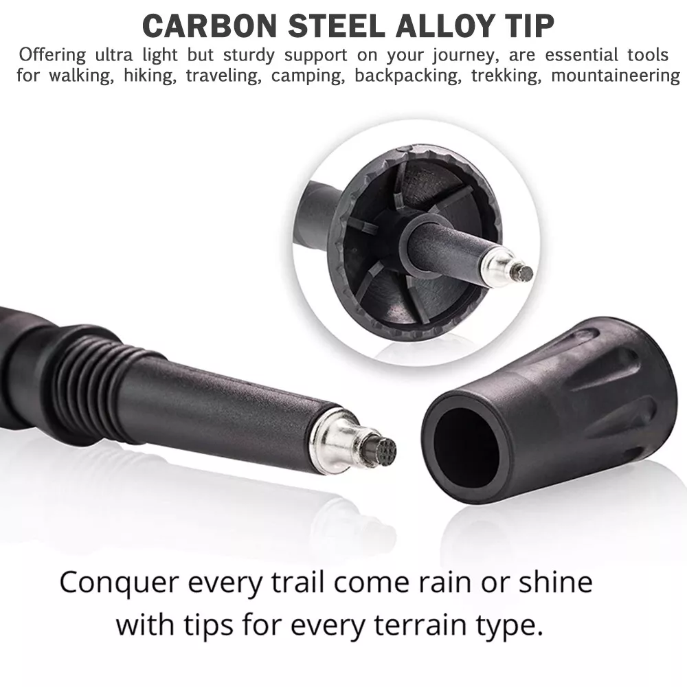 Hiking Poles, Telescopic Collapsible Trekking Poles with Quick Twist Lock System, Lightweight for Hiking Backpacking Mountaining