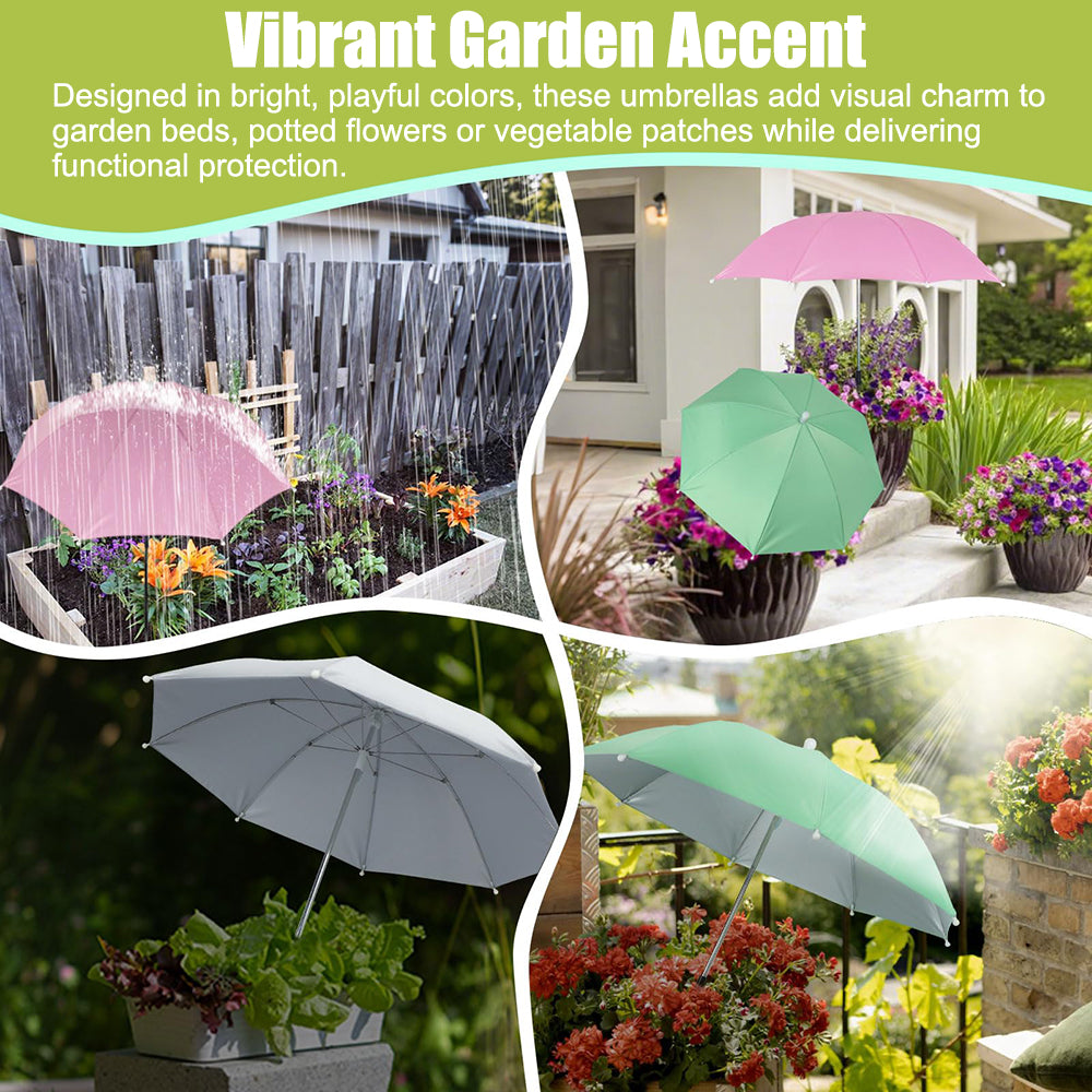 Set of 3 Plant Umbrellas for Outdoor Plants, Adjustable Plant Shade Umbrella Sun Protection for Garden