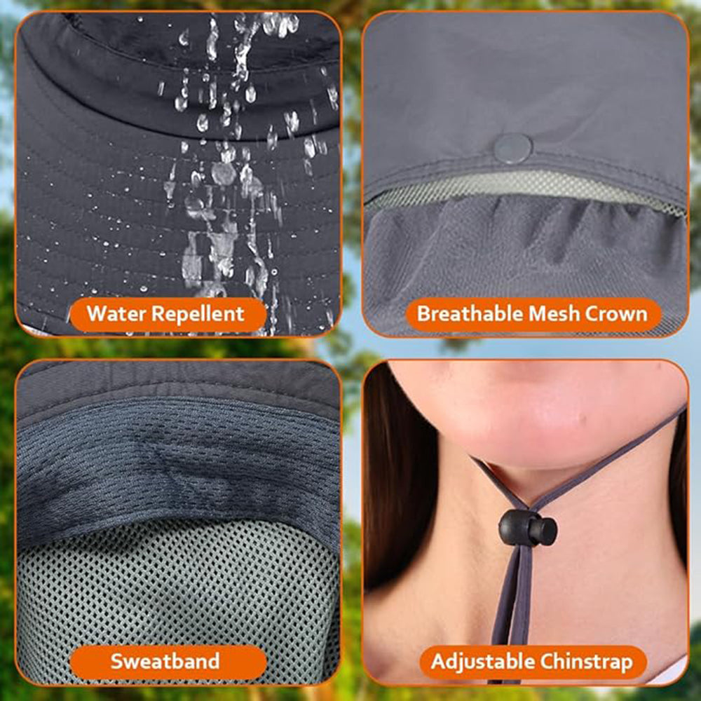 Mosquito Head Net Hat Sun Protection Bug Bucket Fishing Hiking Safari Men Women
