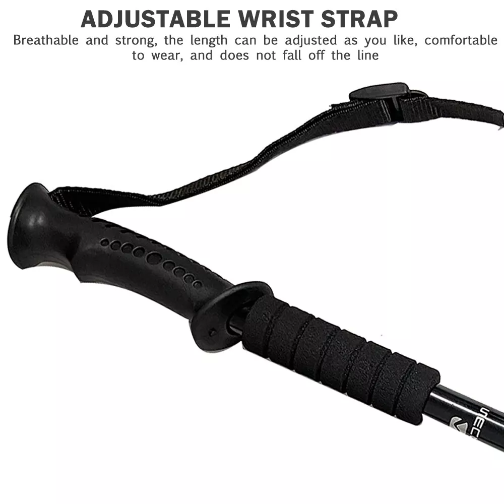 Hiking Poles, Telescopic Collapsible Trekking Poles with Quick Twist Lock System, Lightweight for Hiking Backpacking Mountaining