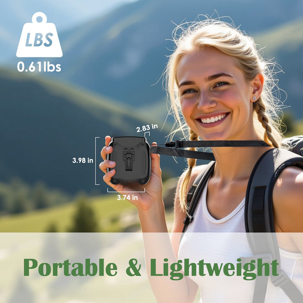 Portable Waist Fan Clip On 10000mAh Rechargeable Personal Cooling Neck Shirt Fan